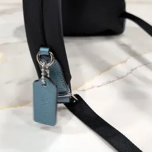 Coach | Bags | Coach Small Metallic Blue Leather Backpack 